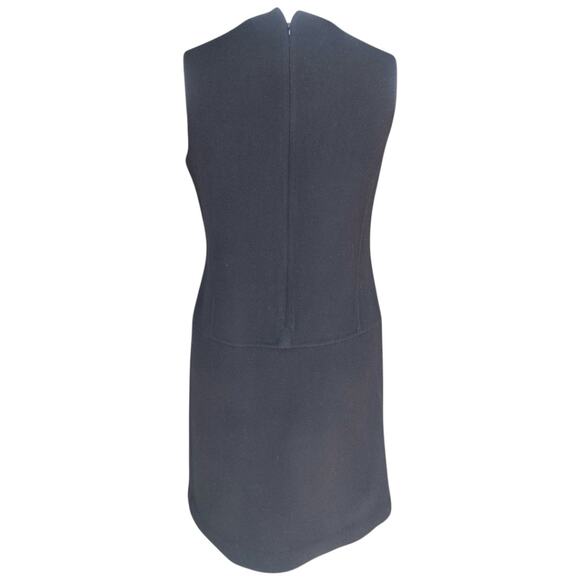 Vintage 60's Carlisle Angora Wool Shift Jumper Dress Black Women's Size 6 - Picture 4 of 5